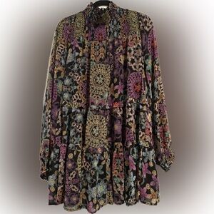 FATE stunning floral sheer lined mini dress